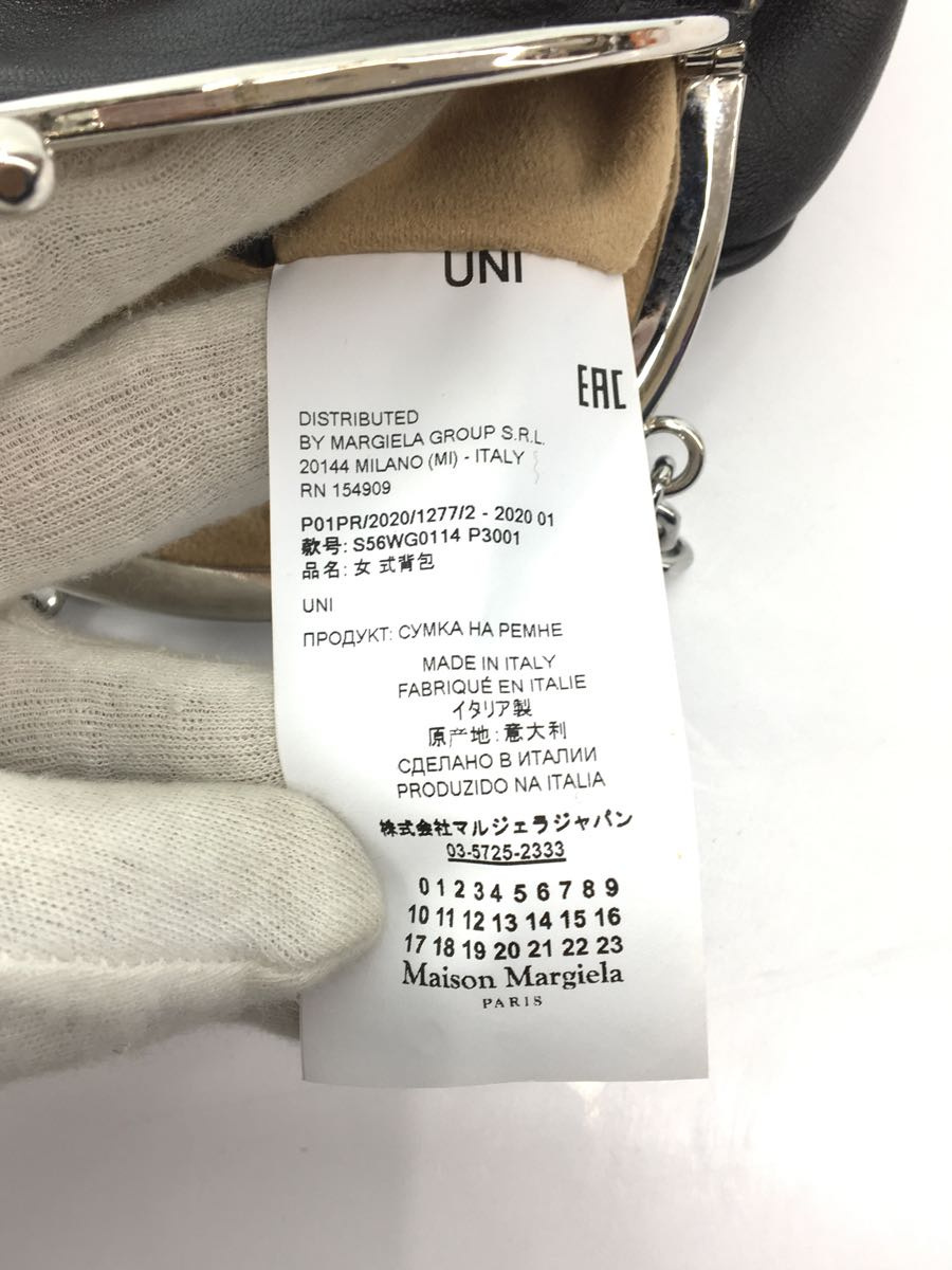 Maison Margiela◆Tabi/フレームレザーバッグ/がま口/チェーンショルダーバッグ/ブラック/S56WG0114_画像4