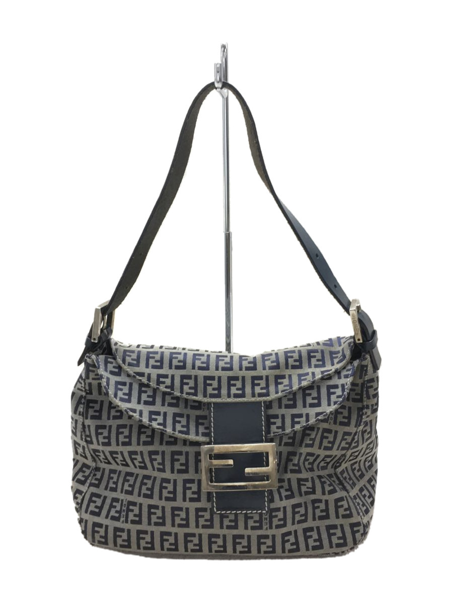 FENDI◇ズッカ柄/ハンドバッグ/ナイロン/NVY/総柄 | pemimpin.id