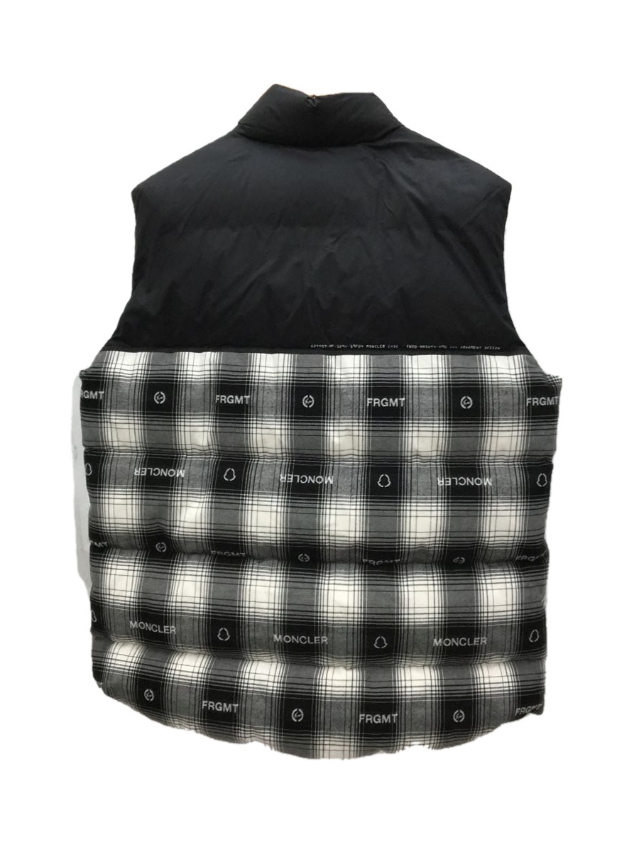 MONCLER◇ダウンベスト コットン グレー チェック ジャケット、上着