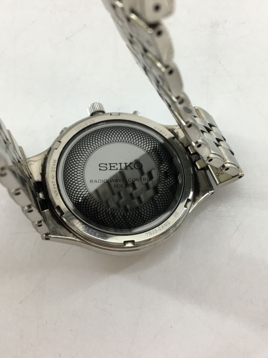SEIKO◆ソーラー腕時計/アナログ/ステンレス_画像3