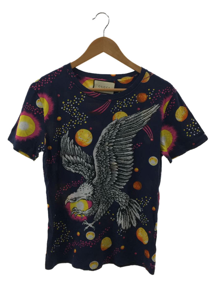 GUCCI◆Tシャツ/XS/コットン/NVY/プリント/17SS/Space Eagle