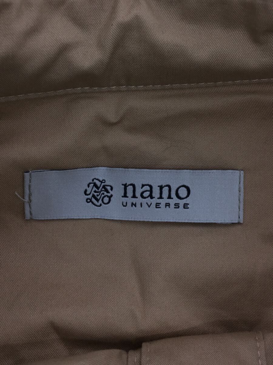 nano universe◆シャツワンピース/FREE/コットン/BEG/無地/NL81OP1010TN_画像3