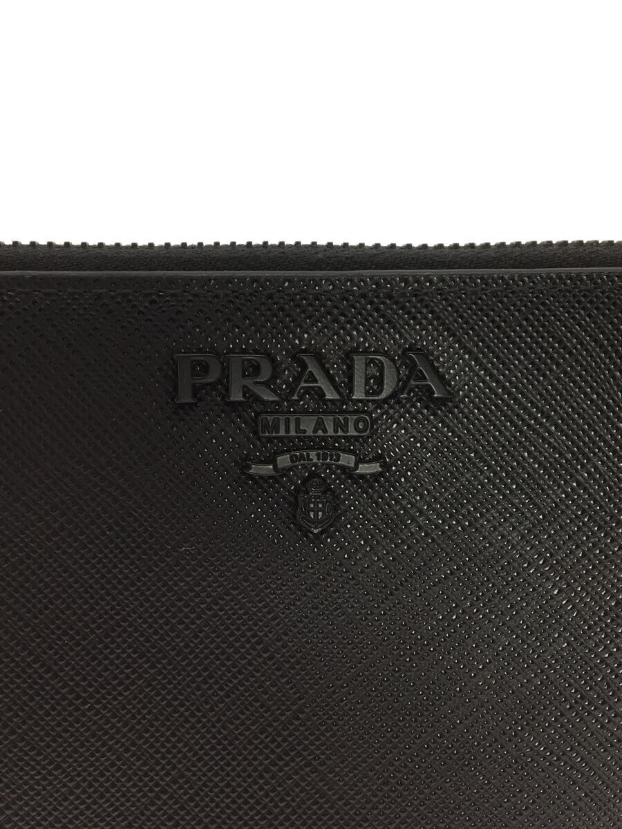 PRADA◆長財布/レザー/BLK/メンズ/1ML506/モノクローム_画像3