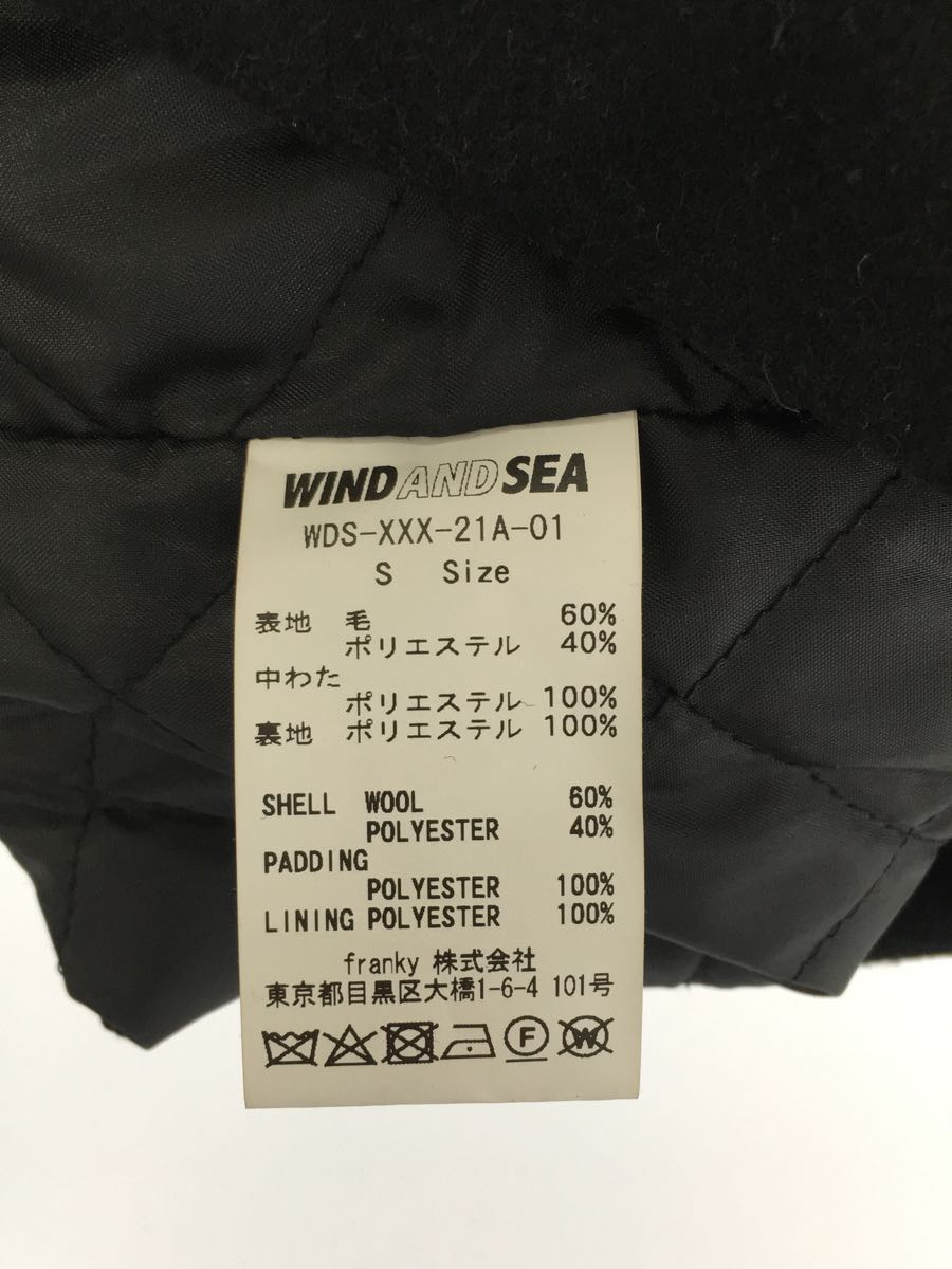 WIND AND SEA◆ダッフルコート/S/ウール/BLK/WDS-XXX-21A-01_画像3