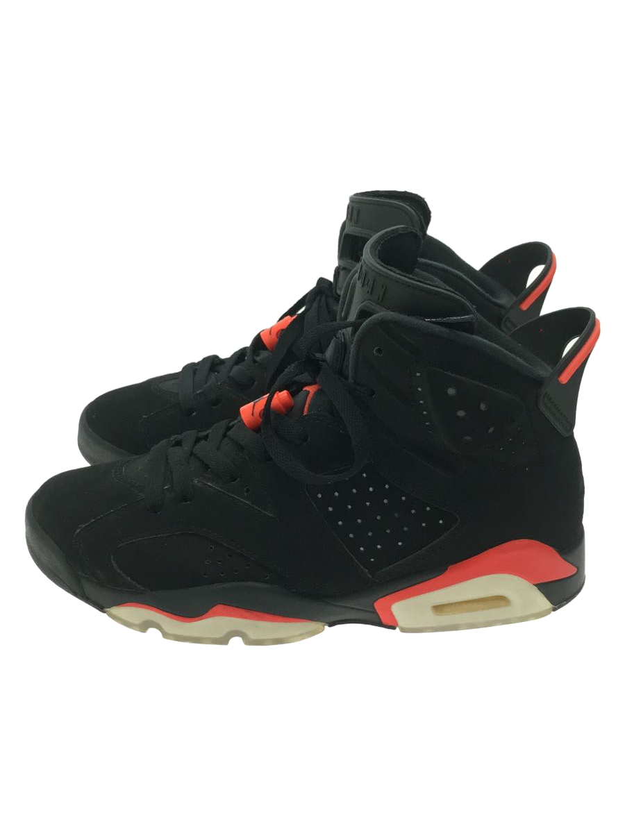 NIKE◆AIR JORDAN 6 RETRO/エアジョーダンレトロ/ブラック/384664-060/25cm/BLK_画像1