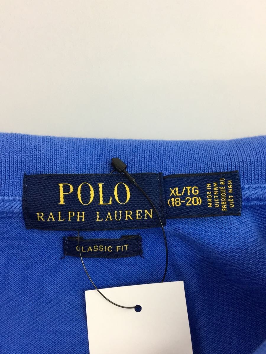 POLO RALPH LAUREN◆ポロシャツ/XL/コットン/BLU/無地_画像3