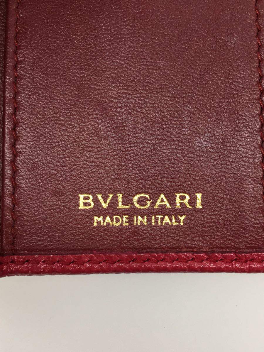 BVLGARI◆キーケース/レザー/RED/無地/レディース/ブルガリ_画像3