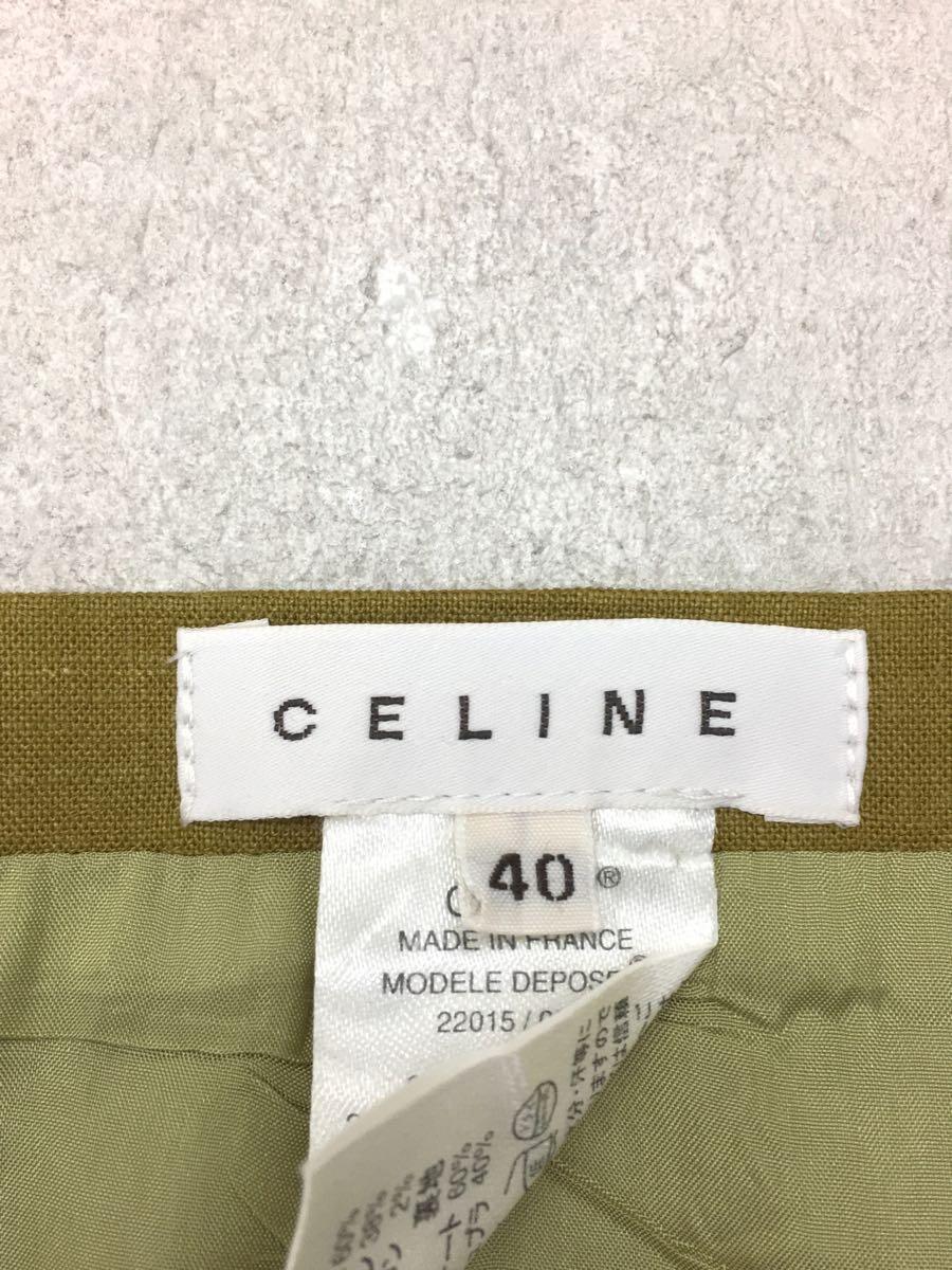CELINE◆スカート/40/リネン/CML_画像3