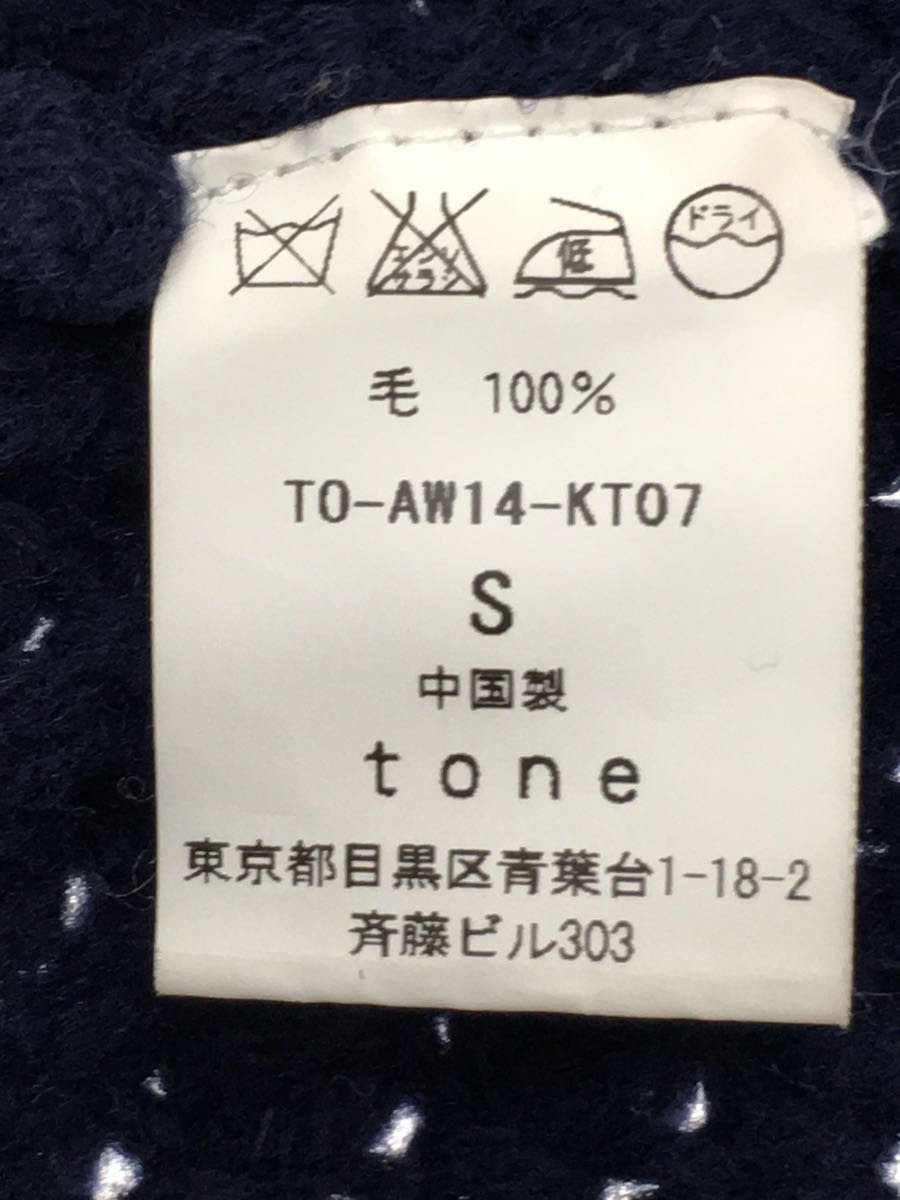 tone◆セーター(厚手)/-/ウール/NVY/無地_画像4