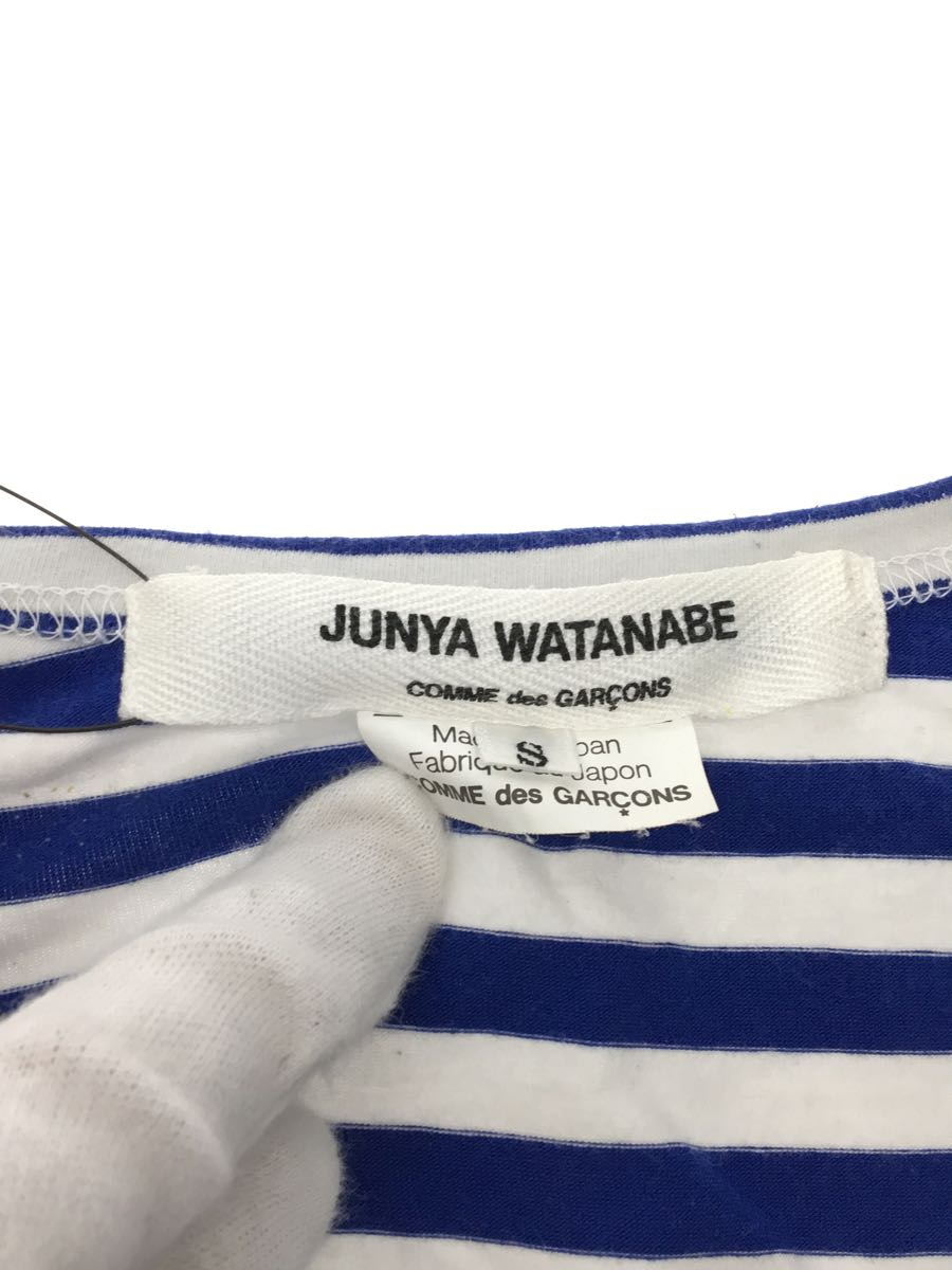 JUNYA WATANABE COMME des GARCONS◆ノースリーブカットソー/S/コットン/BLU/ボーダー_画像3