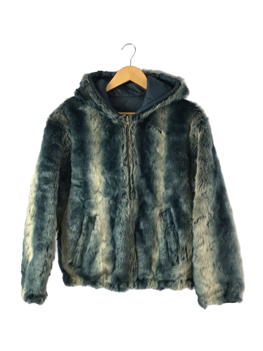 Supreme◇20AW/FAUX FUR REVERSIBLE HOODED/S/アクリル/BLU