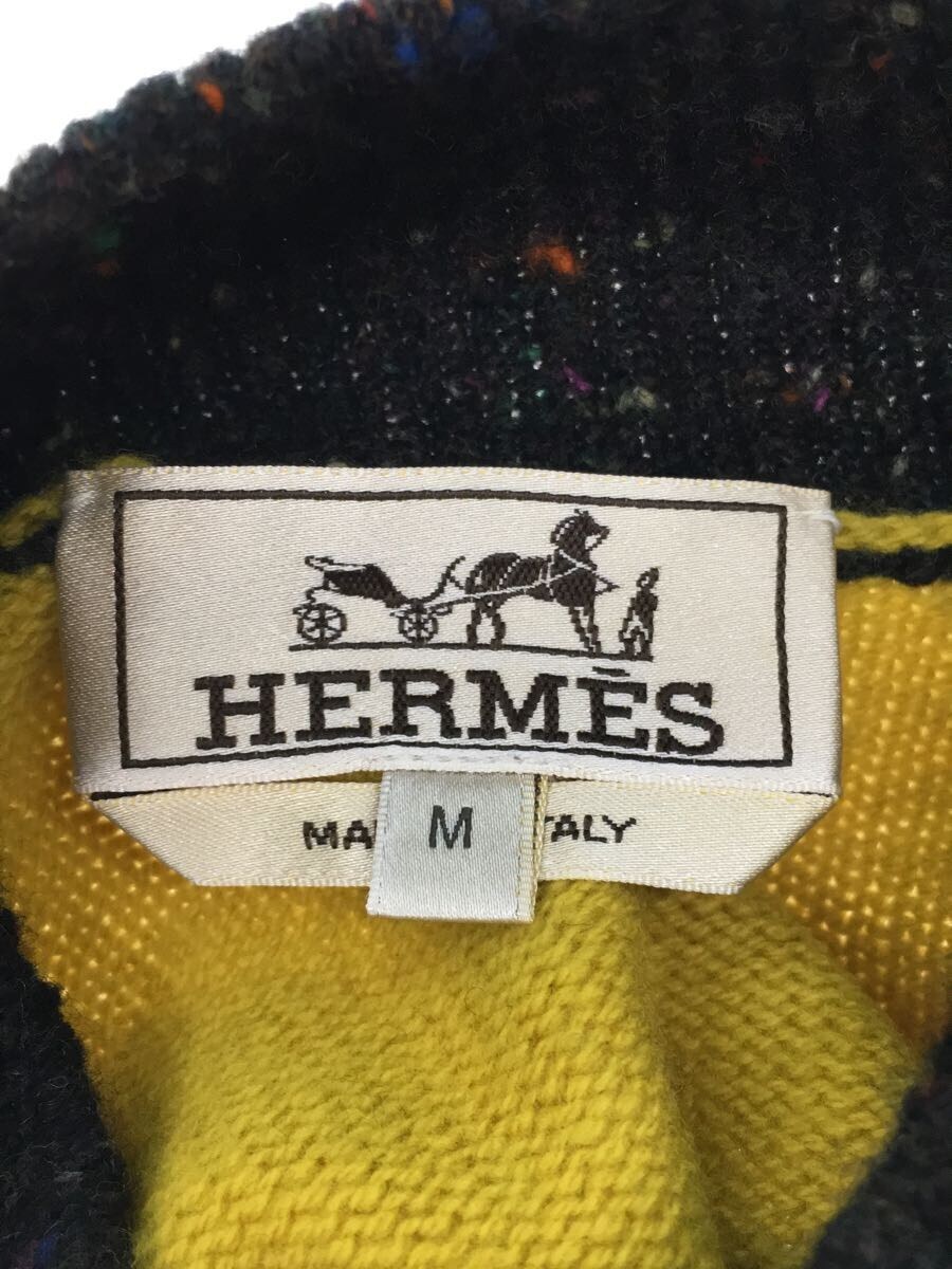 HERMES◆セーター(厚手)/M/ウール/BLK/21AW/フレームツイードニット_画像3