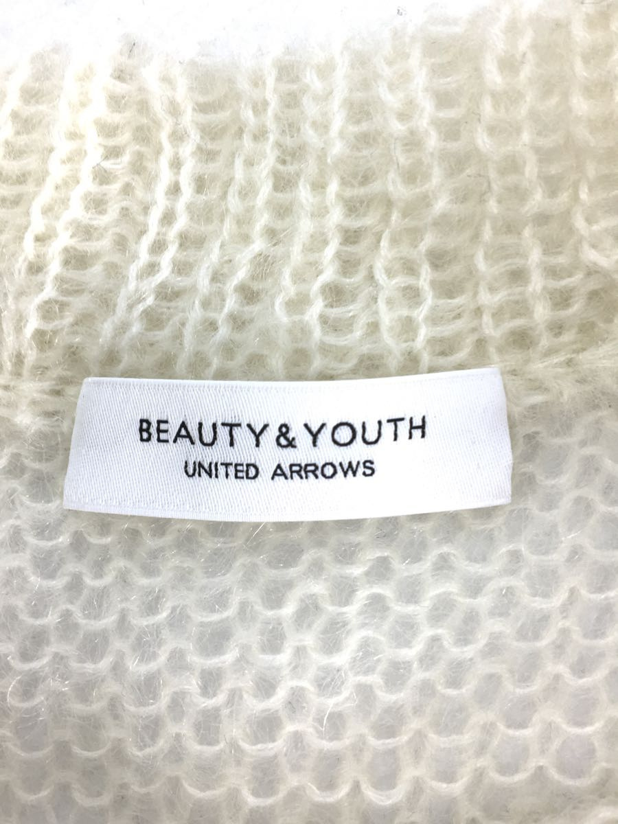 BEAUTY&YOUTH UNITED ARROWS◆モヘアナイロンカラーベスト/1618-105-0413/FREE/モヘア/WHT/無地_画像3