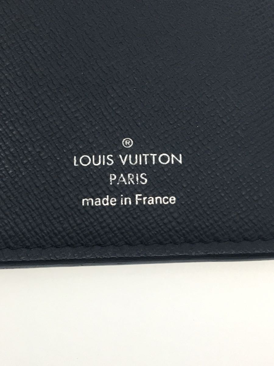 LOUIS VUITTON◆ポルト・フォイユ・ブラザ_タイガ/牛革/NVY/メンズ_画像3