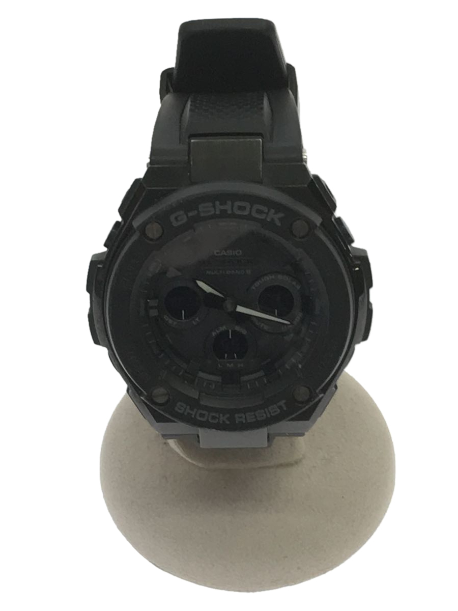 CASIO◆クォーツ腕時計/デジアナ/ラバー/BLK/GST-W300G-1A1JF