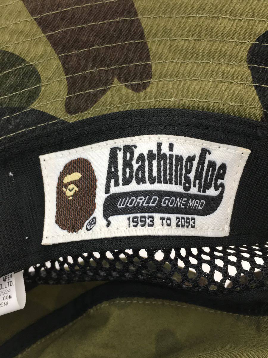 A BATHING APE◆ハンチング/FREE/ナイロン/GRN/メンズ_画像5