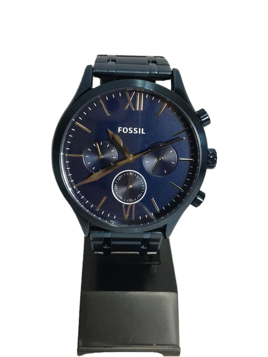 FOSSIL◆自動巻腕時計/アナログ/ステンレス/BLU/BLU