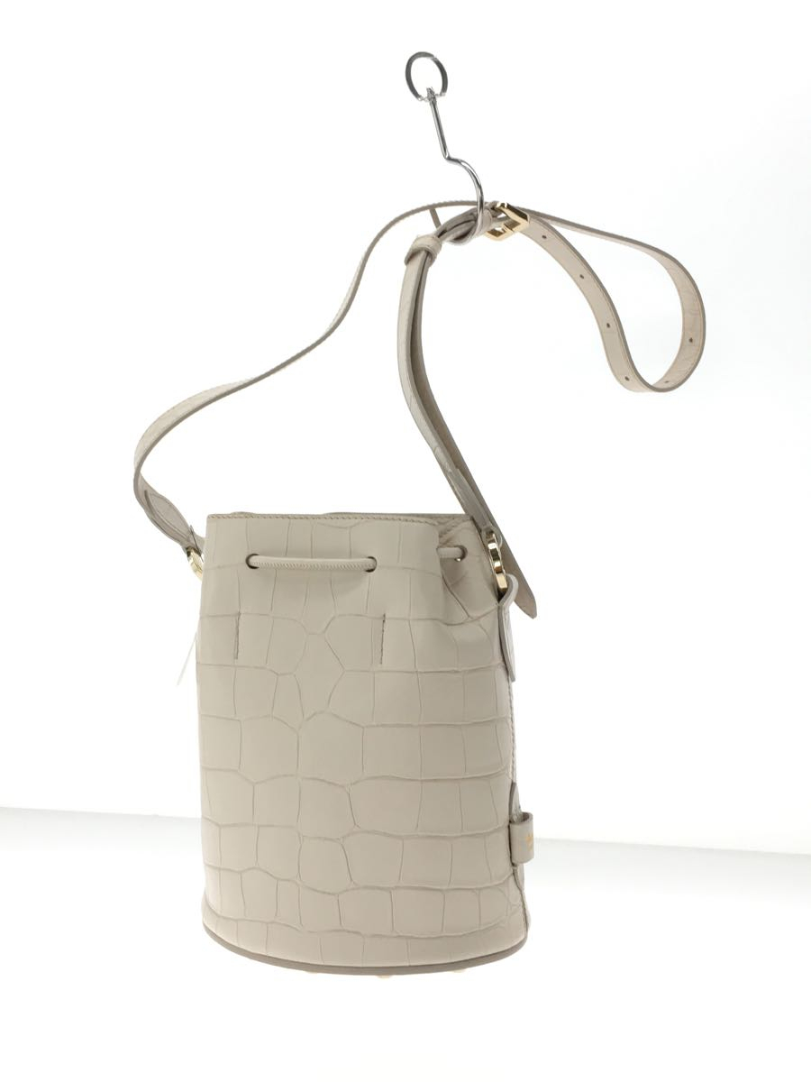 MAX MARA◇マックスマーラ/ショルダーバッグ/牛革/IVO/クロコ型押し