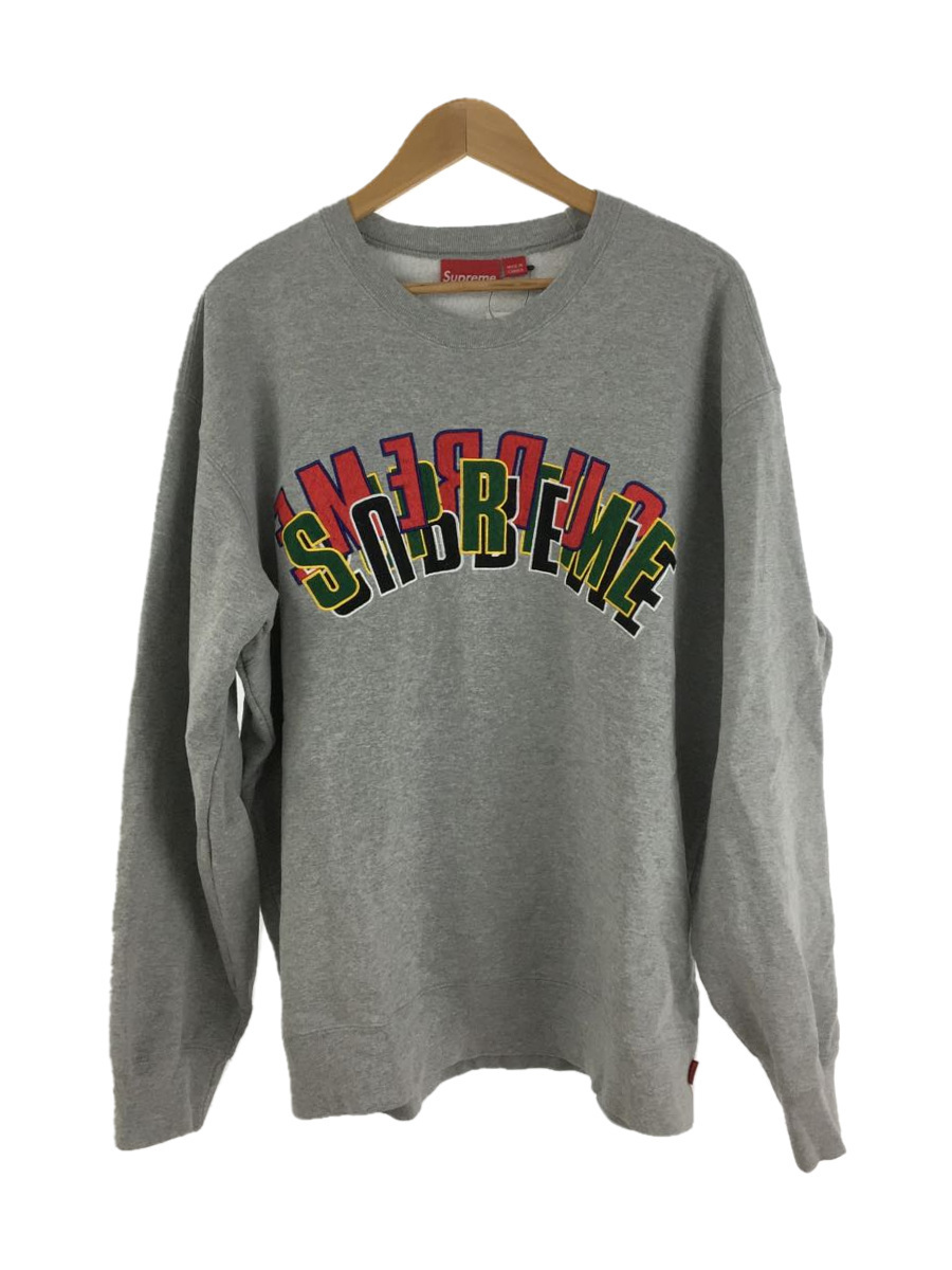 Supreme◇SS/Stacked Crewneck/L/コットン/GRY