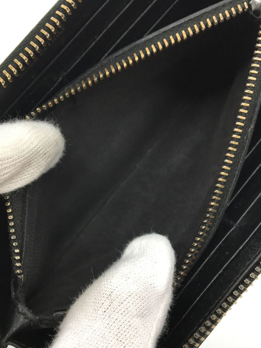 SAINT LAURENT◆長財布/レザー/BLK/456153_画像5