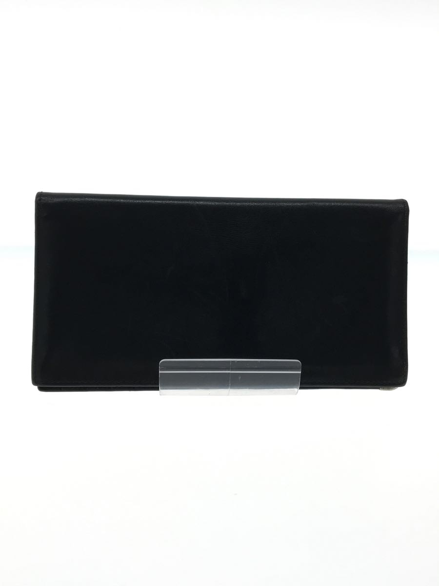 Salvatore Ferragamo◇長財布 レザー BLK 無地 メンズ Aq-66 4039