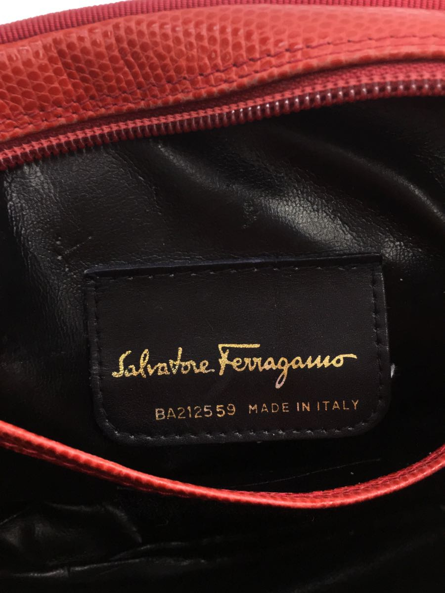 Salvatore Ferragamo◆ショルダーバッグ/レザー/RED_画像5