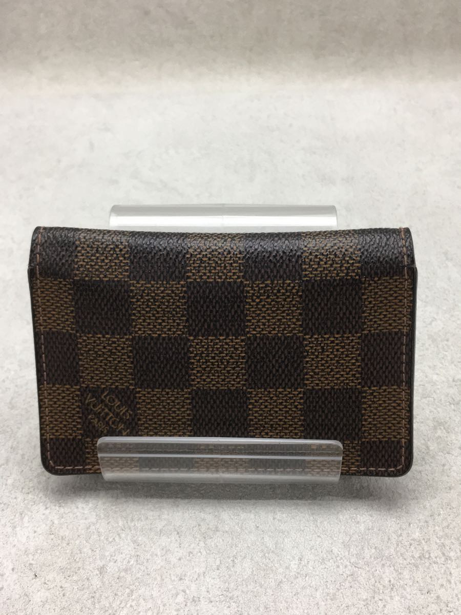 LOUIS VUITTON◆オーガナイザー・ドゥ・ポッシュ_ダミエ・エベヌ_BRW/PVC/BRW/総柄/レディース