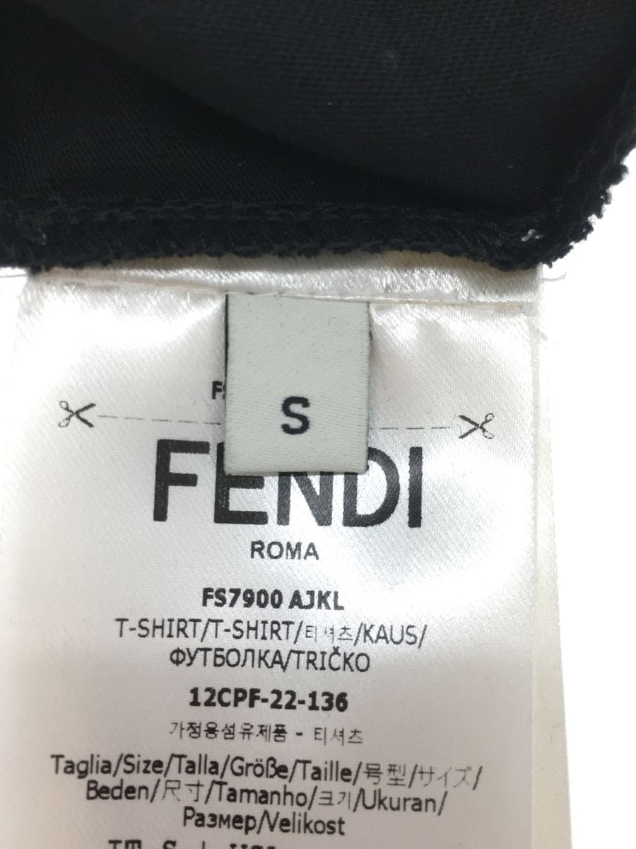 FENDI◆22SS/FENDACE/ロゴTシャツ/S/コットン/BLK/FS7900 AJKL_画像4