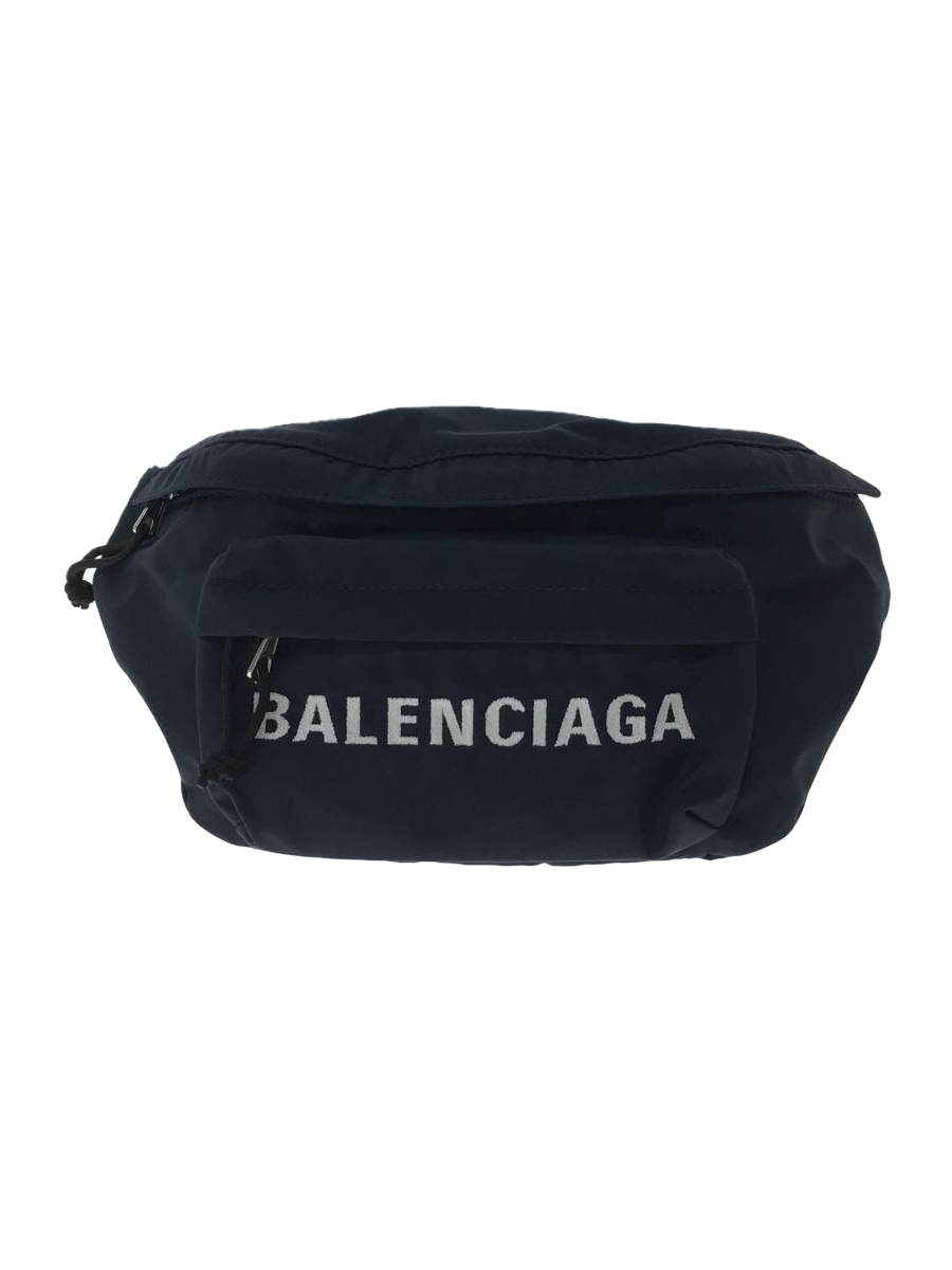 BALENCIAGA◇ウエストバッグ/ナイロン/NVY/プリント www