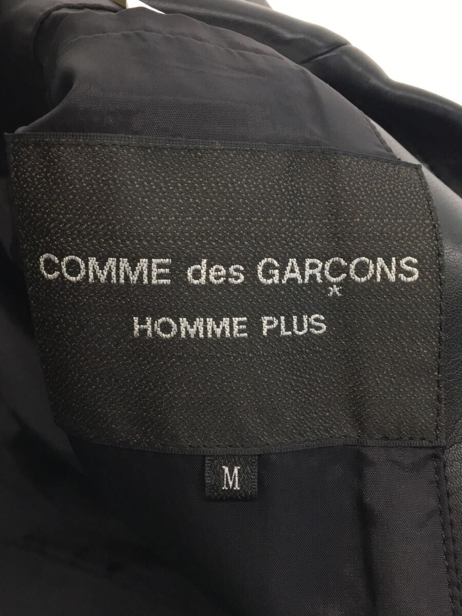 COMME des GARCONS HOMME PLUS◆コート/M/フェイクレザー/BLK_画像3