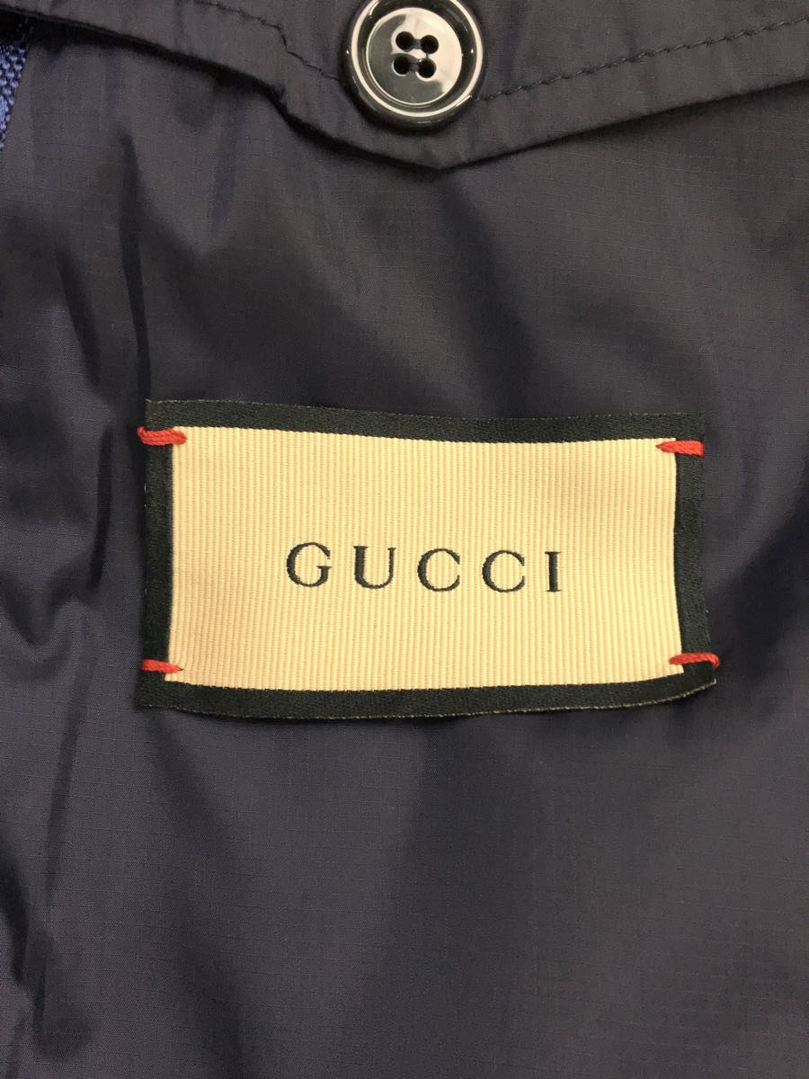 GUCCI◇22SS/694168/GG柄/ナイロンジャケット/46/ナイロン/ネイビー