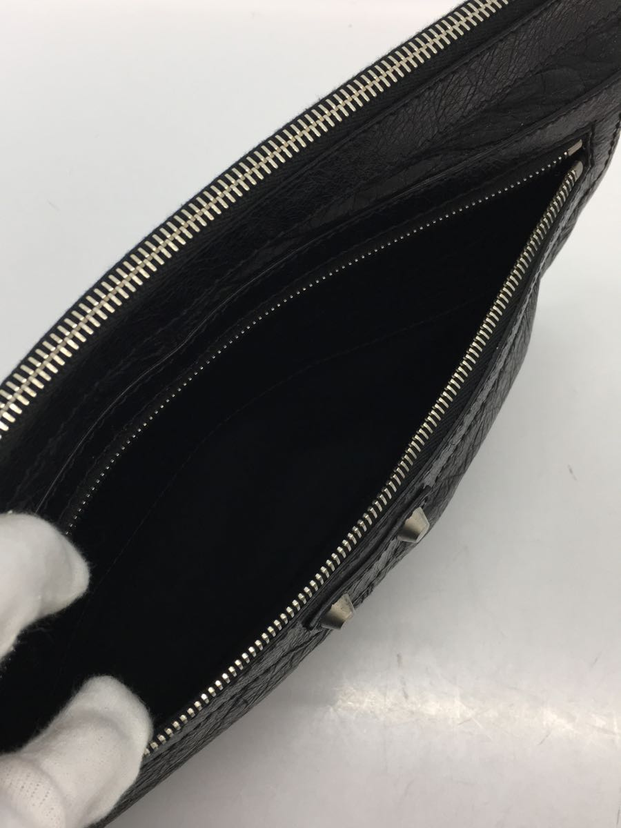 BALENCIAGA* bag / leather /BLK/ plain /273022/ clutch back 