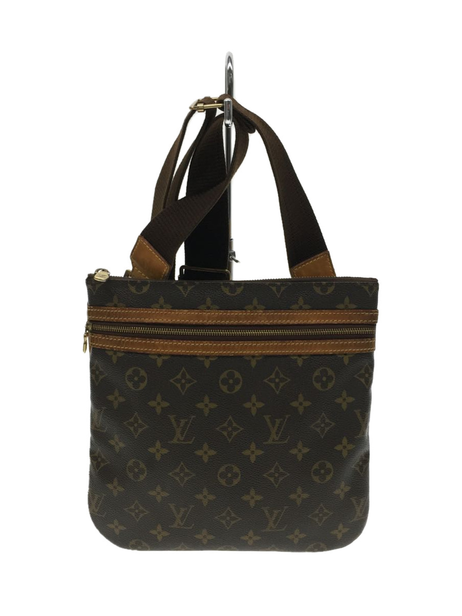 LOUIS VUITTON◆ポシェット・ボスフォール_モノグラム_BRW/PVC/BRW/角スレ/内側にシミ/使用感有_画像1