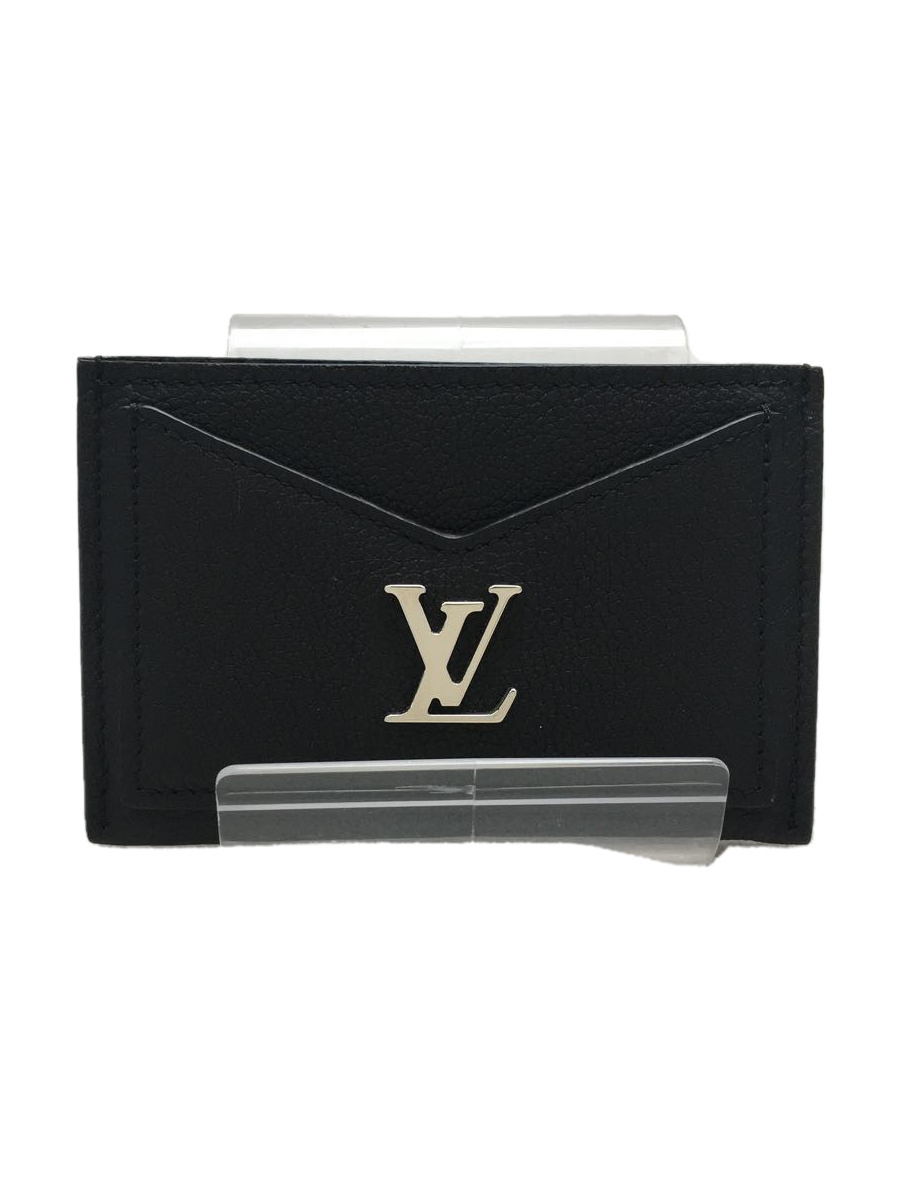 正規品質保証】 LOUIS VUITTON◇カードケース/レザー/ブラック/無地