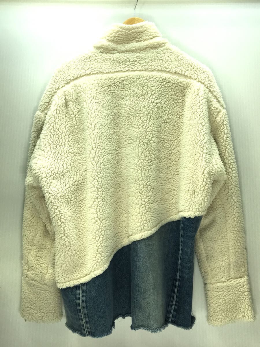 GREG LAUREN◇グレッグローレン/ジャケット/2/デニム/ホワイト/sherpa