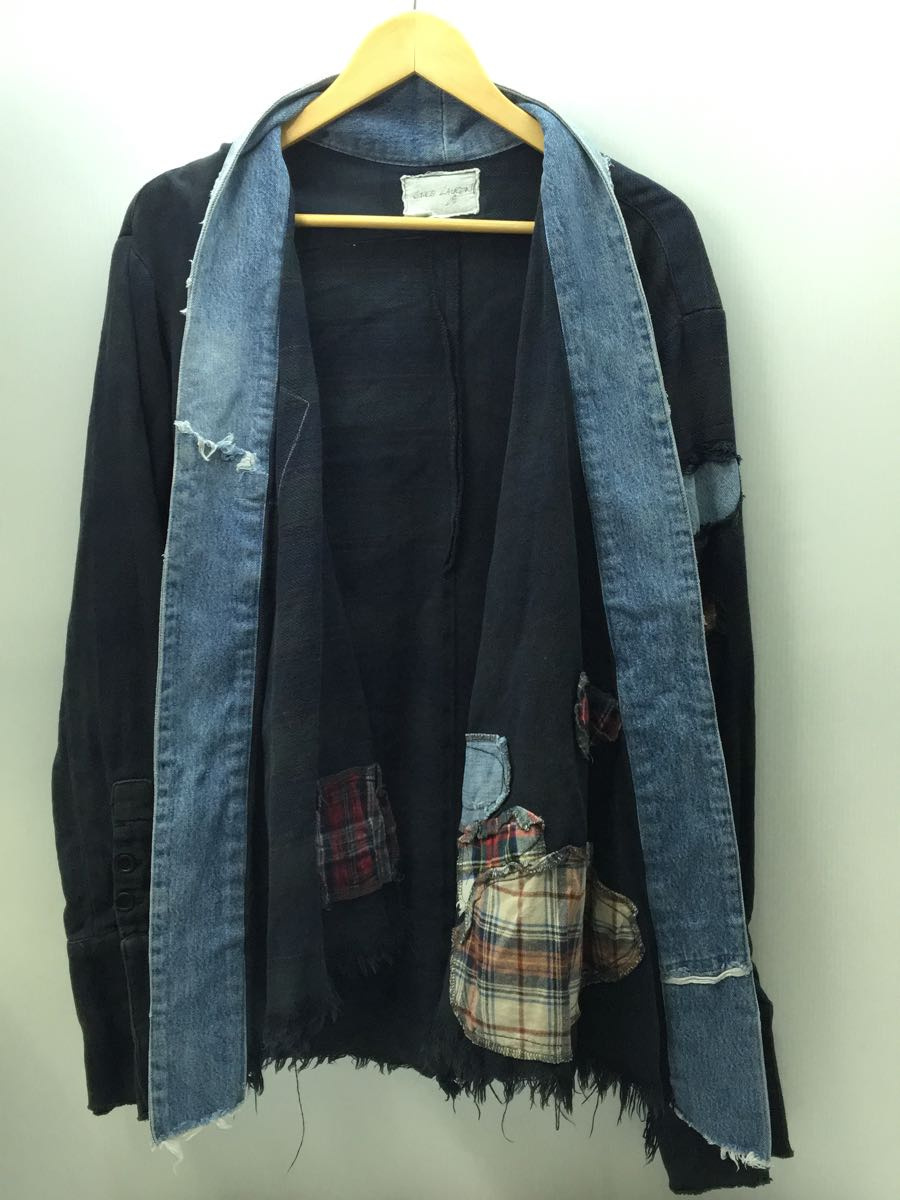 GREG LAUREN◇グレッグローレン/ジャケット/3/コットン/ネイビー/plaid