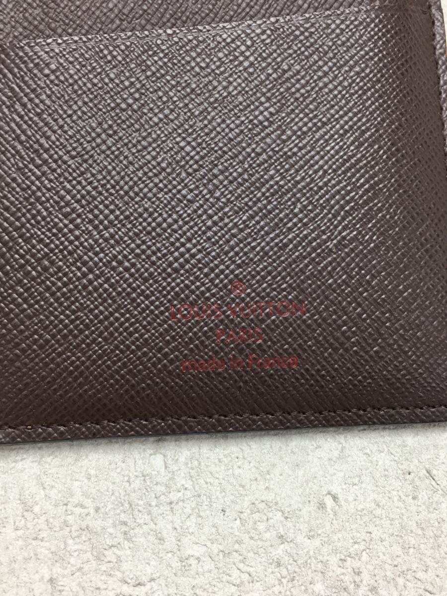 LOUIS VUITTON◆ポルト・フォイユ・ロン_ダミエ・エベヌ_BRW/PVC/BRW/レディース_画像3