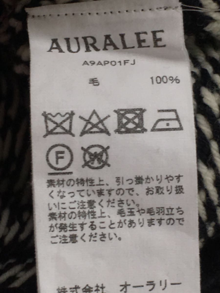 AURALEE◆セーター(厚手)/5/ウール/BLK/ブラック/総柄/A9AP01FJ_画像5