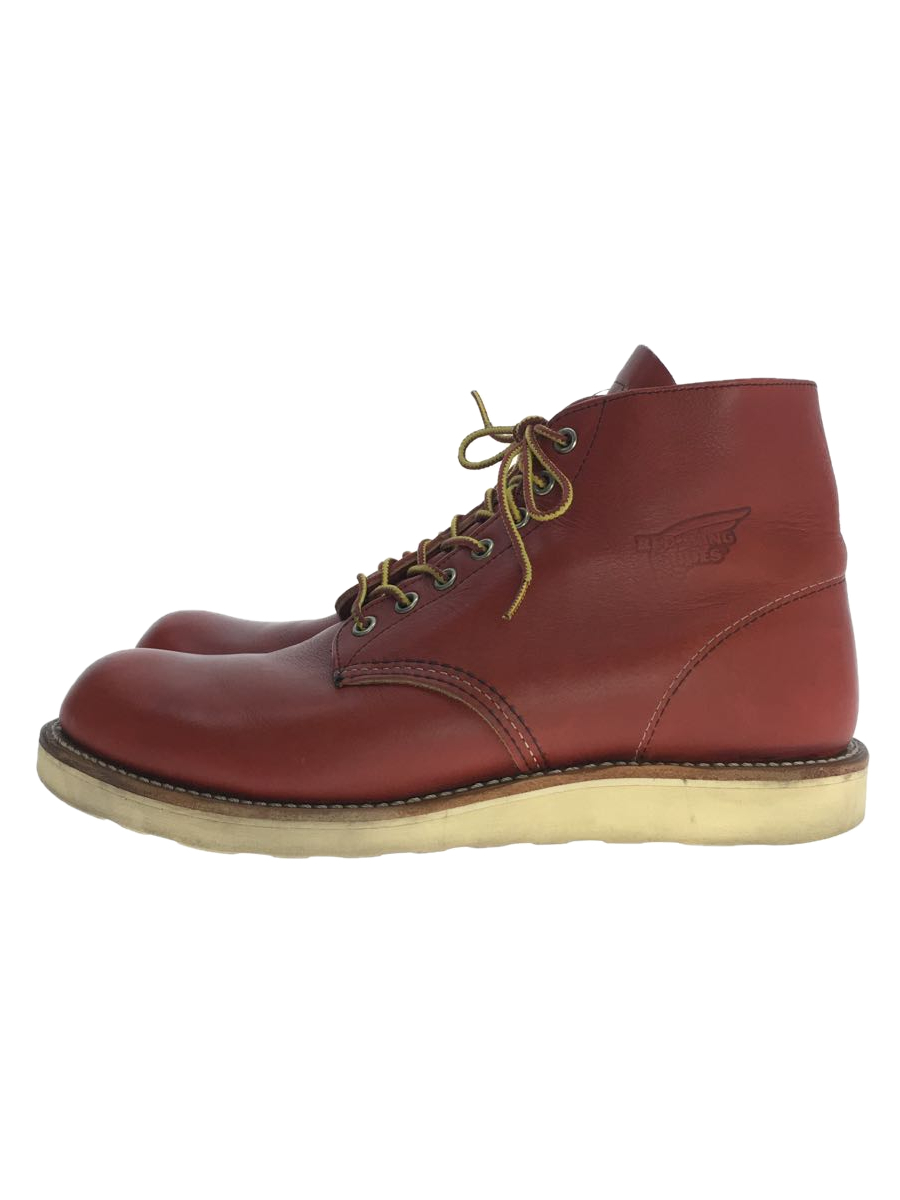 RED WING◆レースアップブーツ・6インチクラシックプレーントゥ/US10/RED/レザー/8166
