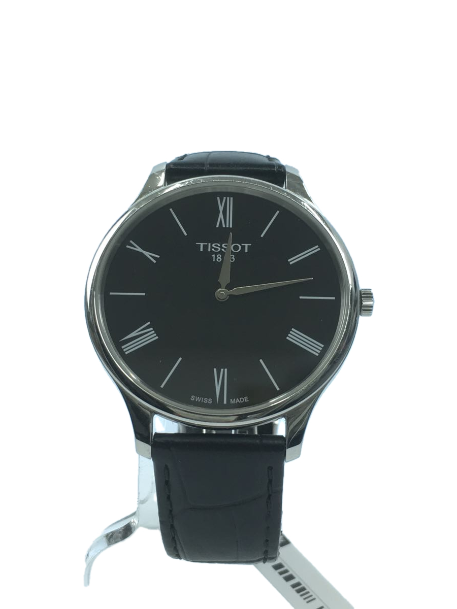 売れ筋がひ新作! TISSOT◇クォーツ腕時計/アナログ/レザー/WHT/BLK