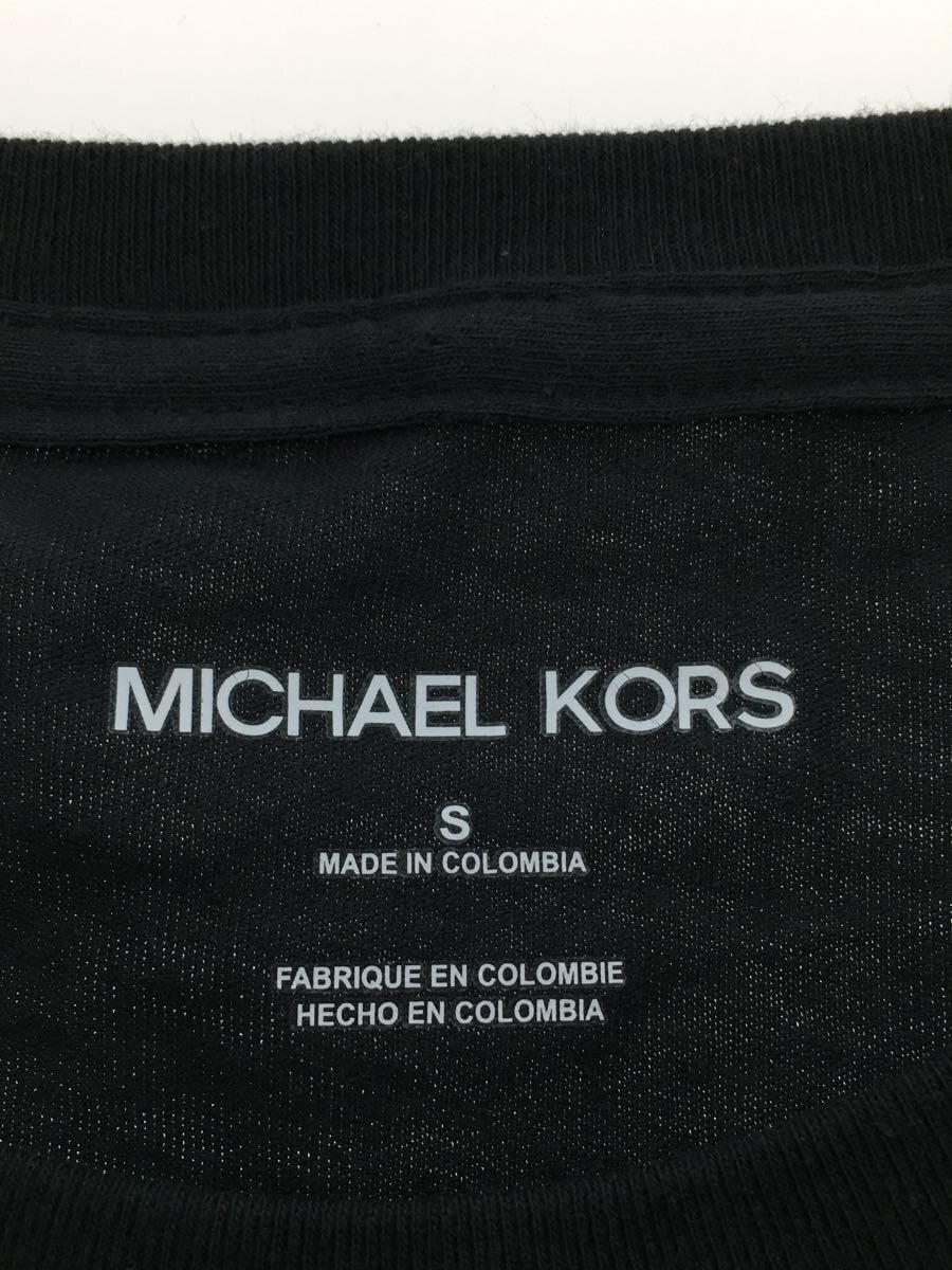 MICHAEL KORS◆Tシャツ/S/コットン/ブラック/無地/KF65FJ22PE/クルーネック/MADE IN COLOMBIA_画像3