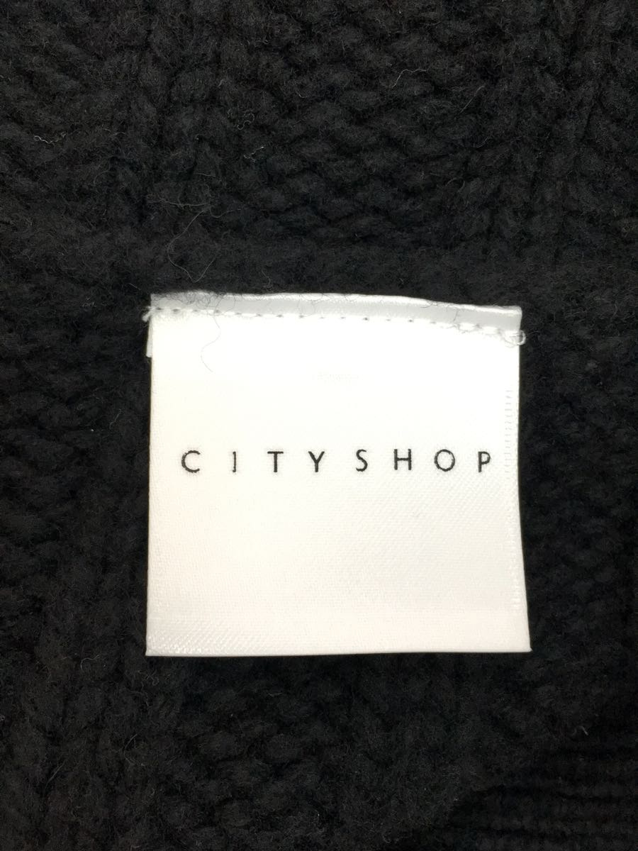 CITYSHOP◆セーター(厚手)/-/ウール/BLK/無地/ブラック_画像3