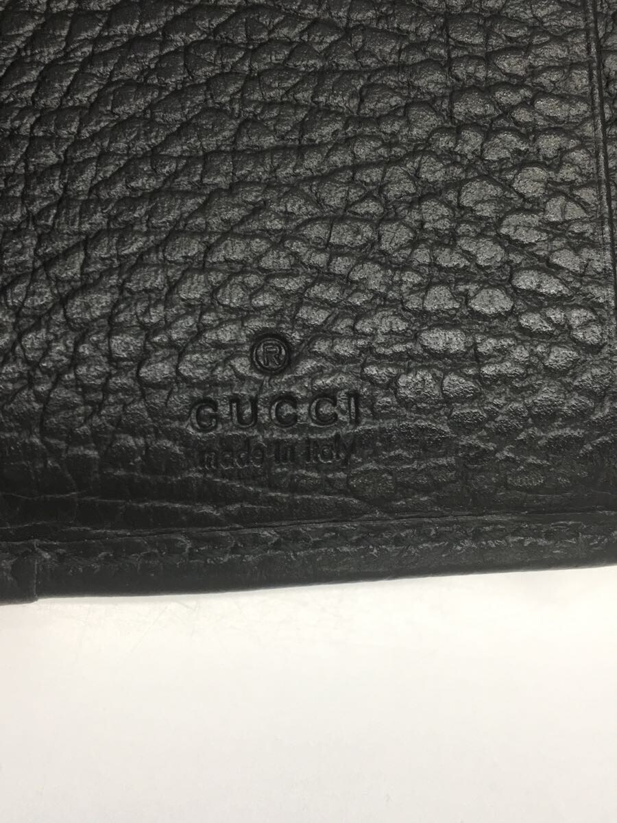 GUCCI◆3つ折り財布_GGマーモント_レザー_ブラック/レザー/BLK/アニマル/メンズ_画像3