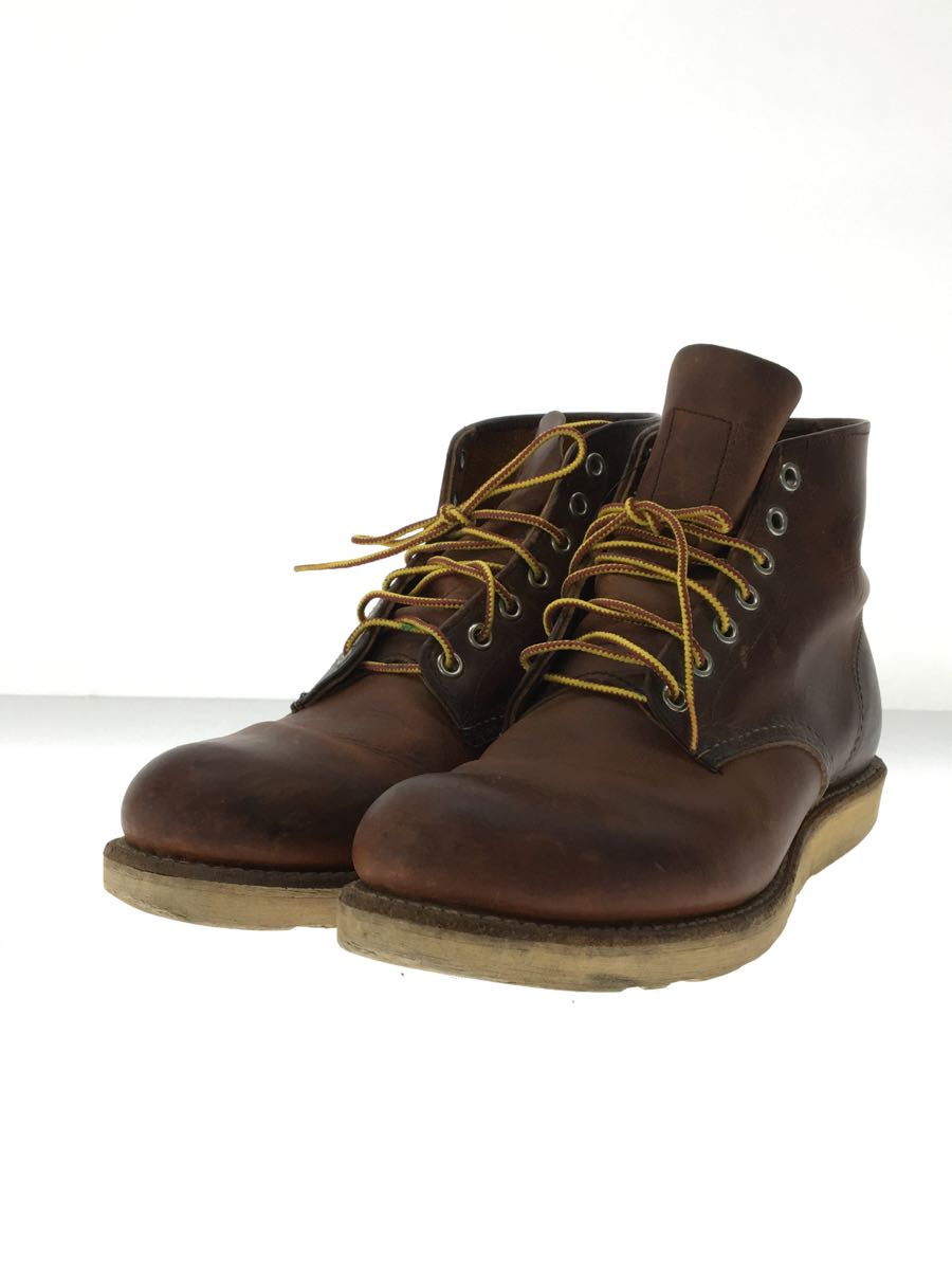 RED WING◆レースアップブーツ・6インチプレーントゥ/US7.5/BRW/レザー_画像2