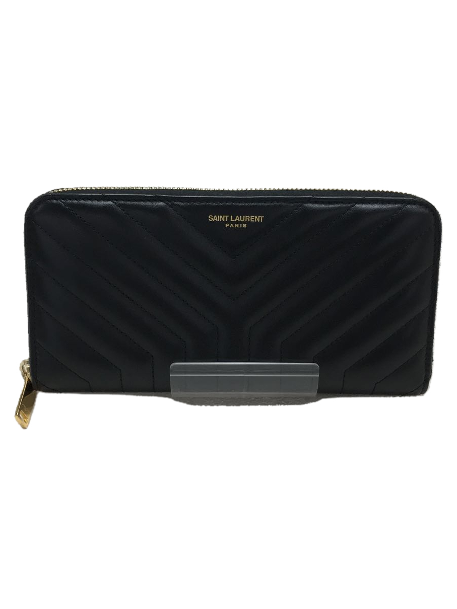 SAINT LAURENT◆SAINT LAURENT/長財布/レザー/BLK/レディース/650982・1120