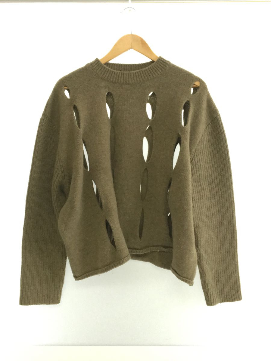 22FW/CUT-OUT KNITThe Open Product/セーター(厚手)/one/ウール/KHK/無