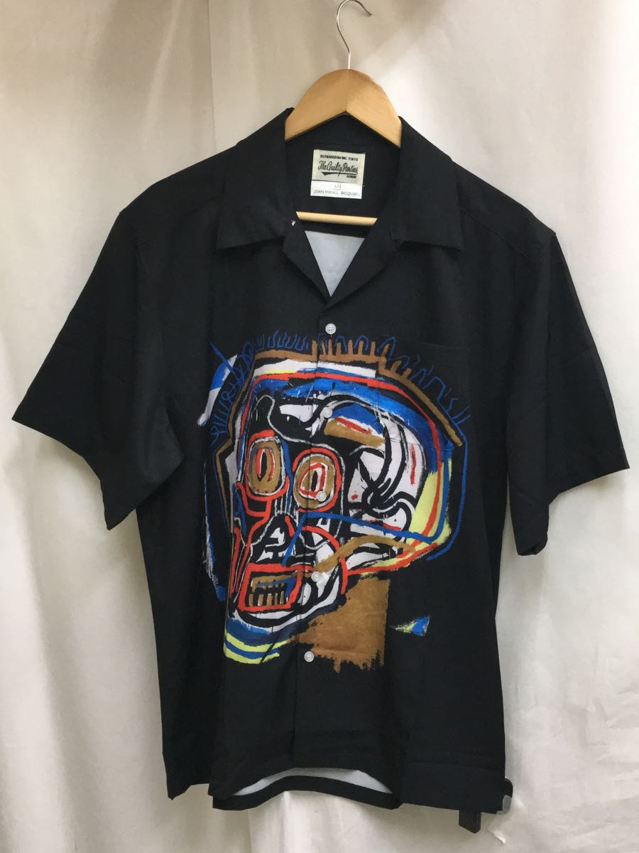 WACKO MARIA◆JEAN-MICHEL BASQUIAT/S/S HAWAIIAN SHIRT開襟半袖シャツ/レーヨン