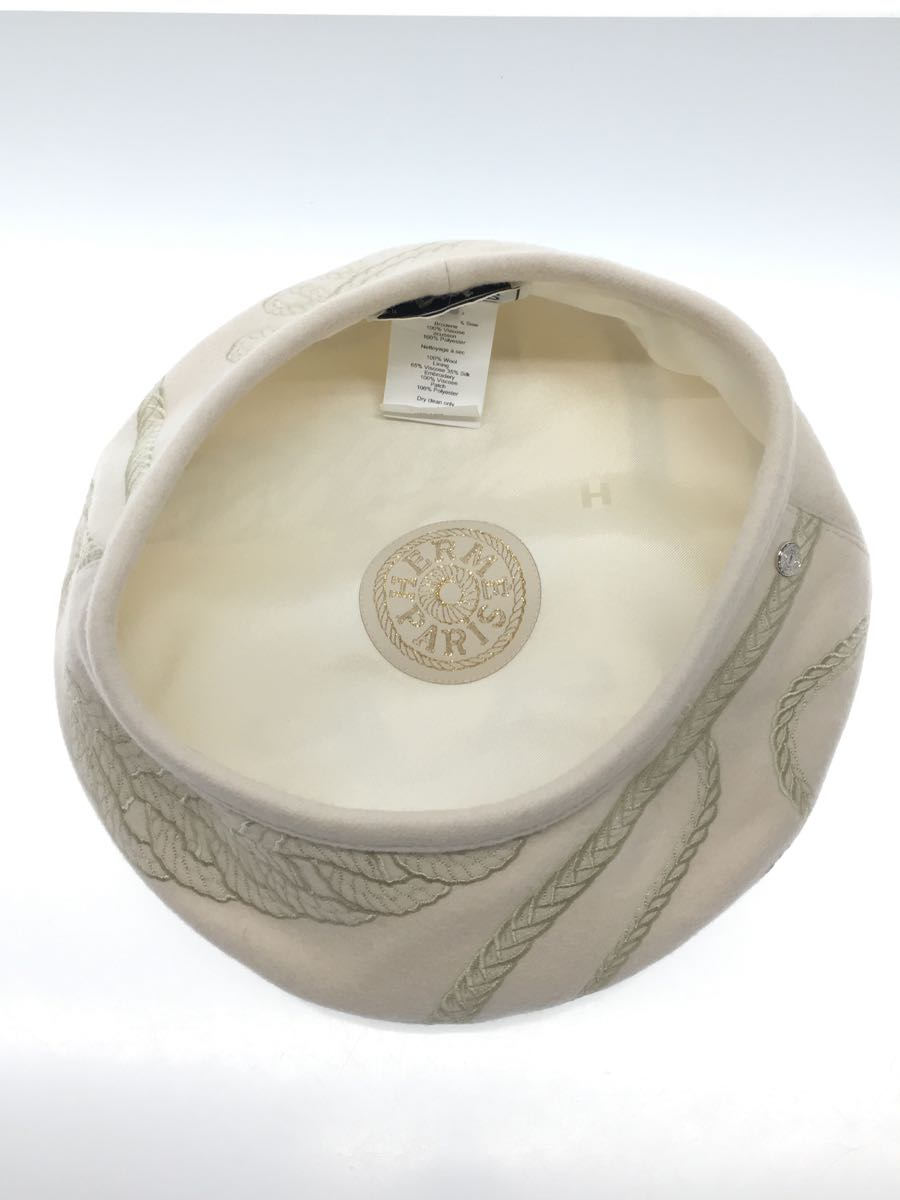 新品即決 HERMES◇サントノーレ・アン・フィネス/ベレー帽/57/ウール