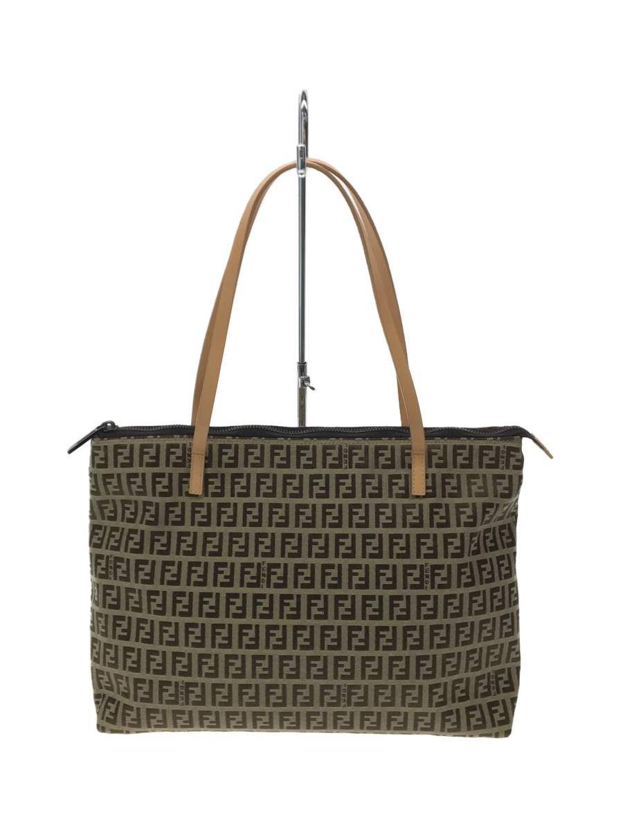 クリスマスツリー特価! FENDI◇ズッキーノ/トートバッグ/-/BEG/総柄