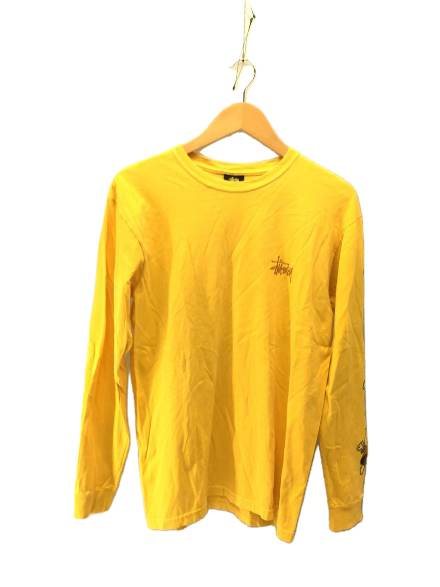 高い品質 STUSSY◇長袖Tシャツ/M/コットン/YLW Mサイズ